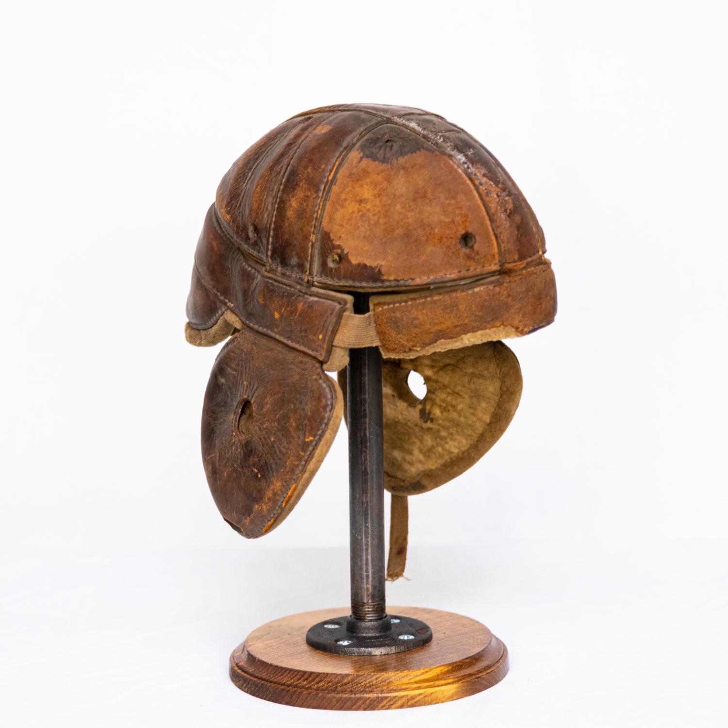 leather football helmet